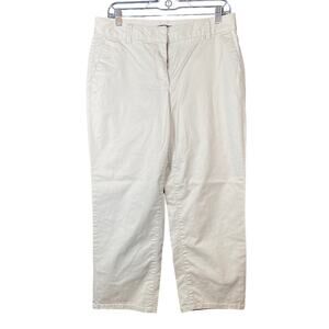 Ann Taylor Womens Pants Tan Cropped Capris Workwear Khakis Stretch 8